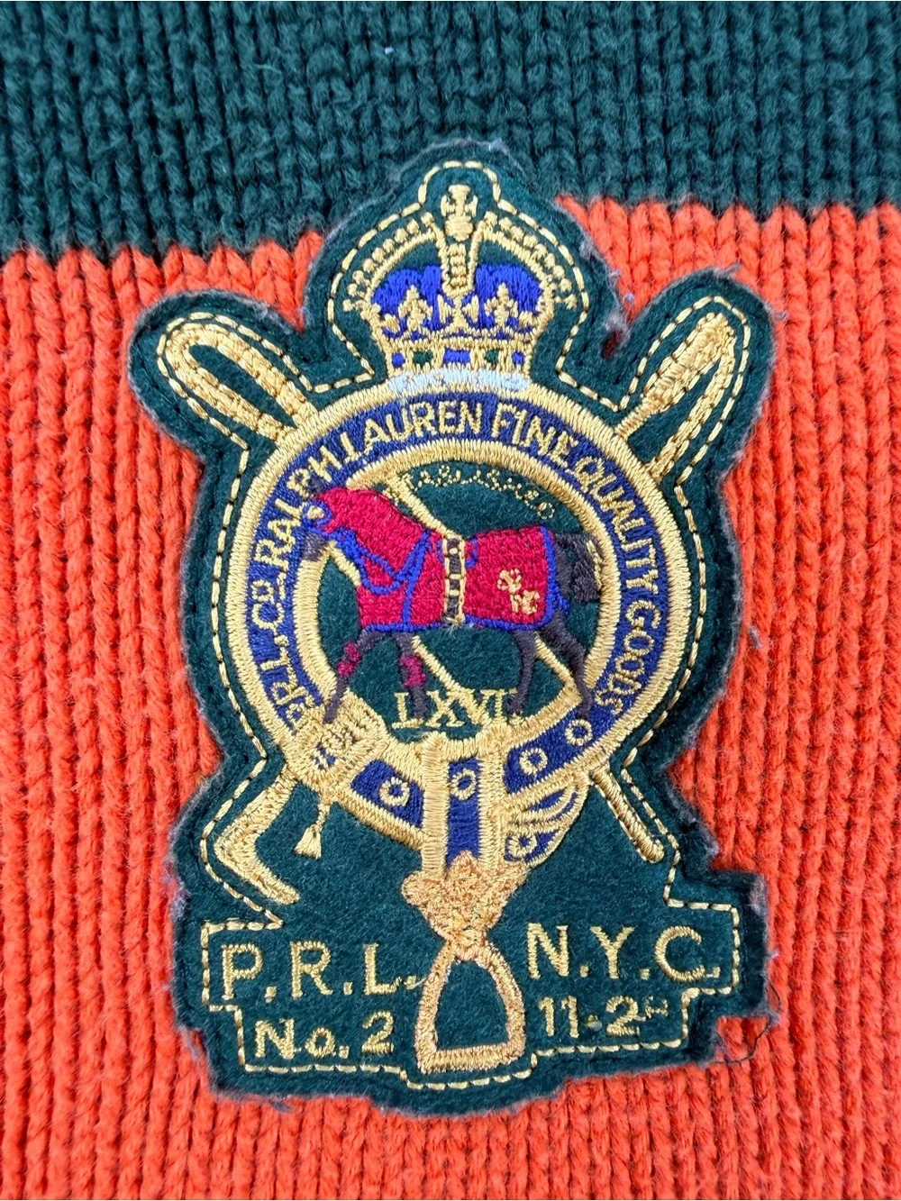 Polo by Ralph Lauren Chest Rugby Patch Zip-Up Kids Sweater Knit Jacket Size M